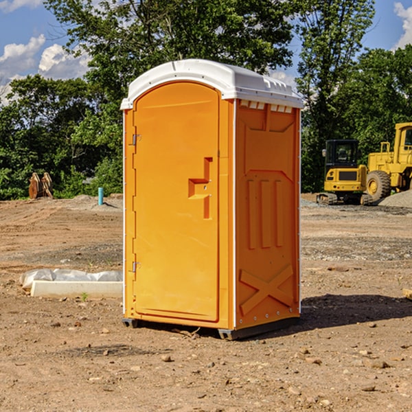 how often are the portable restrooms cleaned and serviced during a rental period in Warm Springs